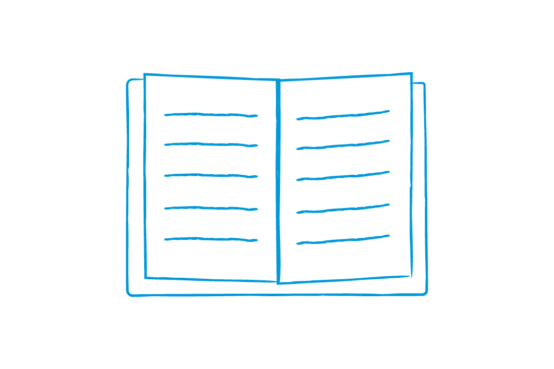 graphic of an open book