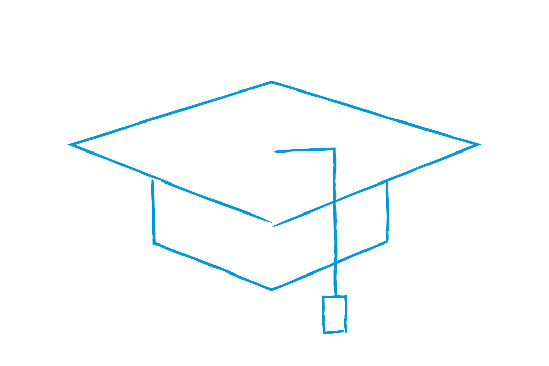 graduation cap graphic