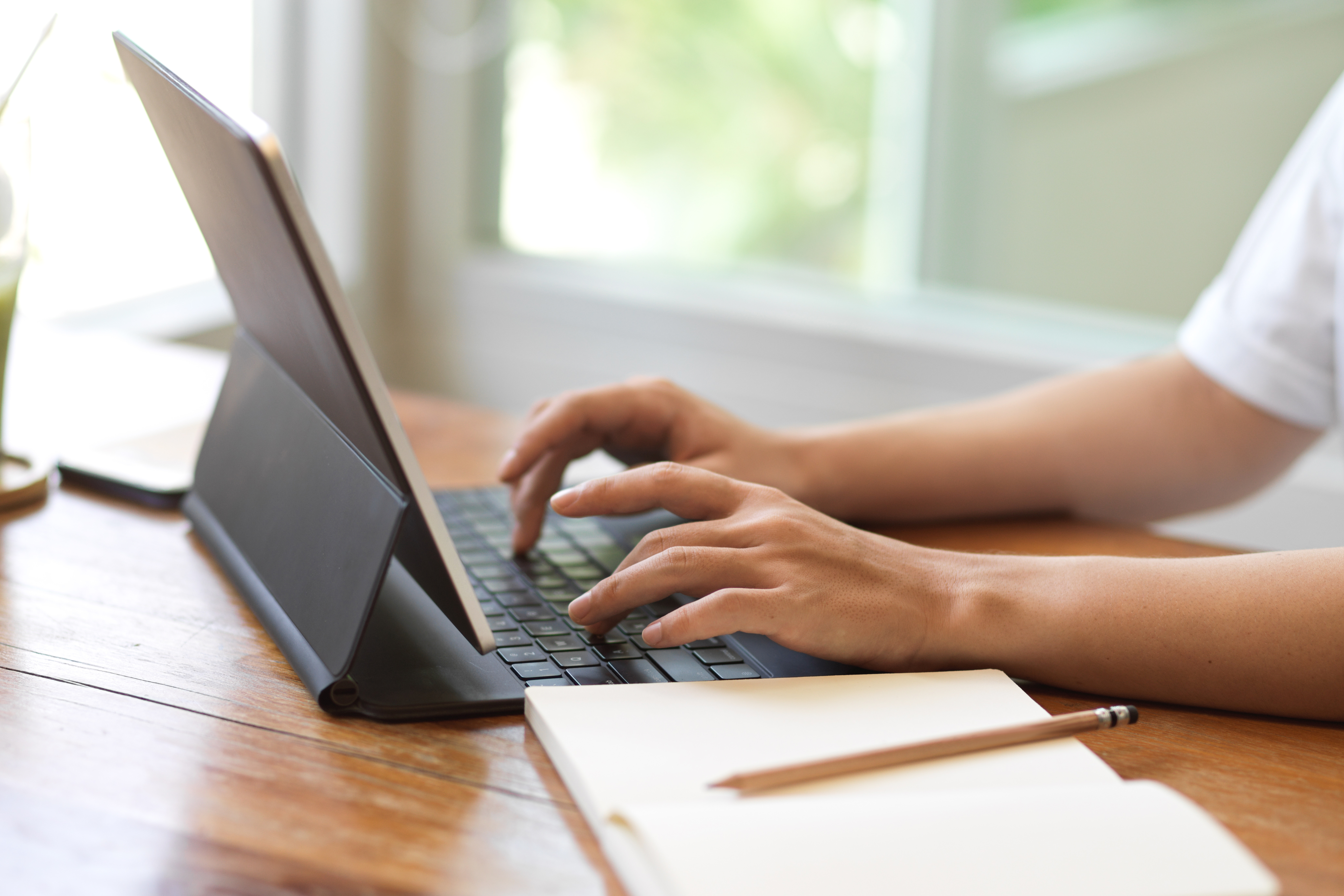 Woman using a computer