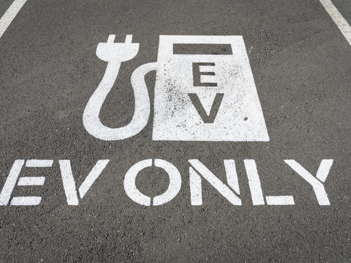 EV only sign
