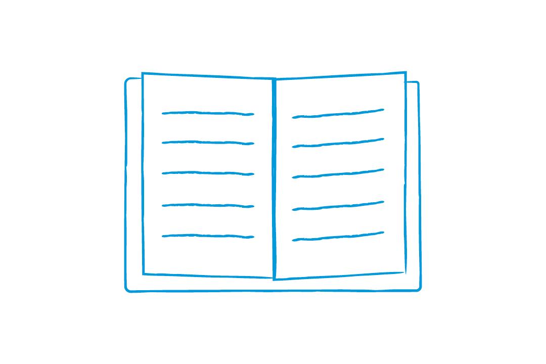 graphic of an open book
