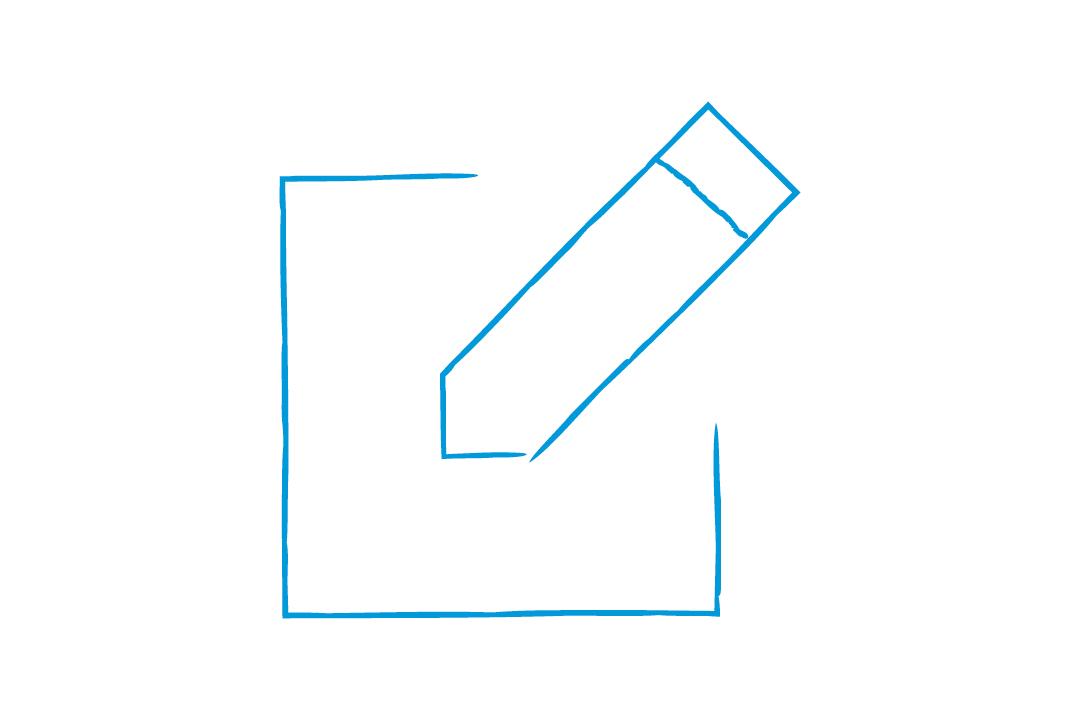 pencil and paper graphic