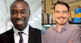 Associate Professor Ekundayo Shittu and Connor Roberts