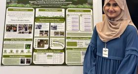 Systems engineering student Amna Maqsood presenting her research
